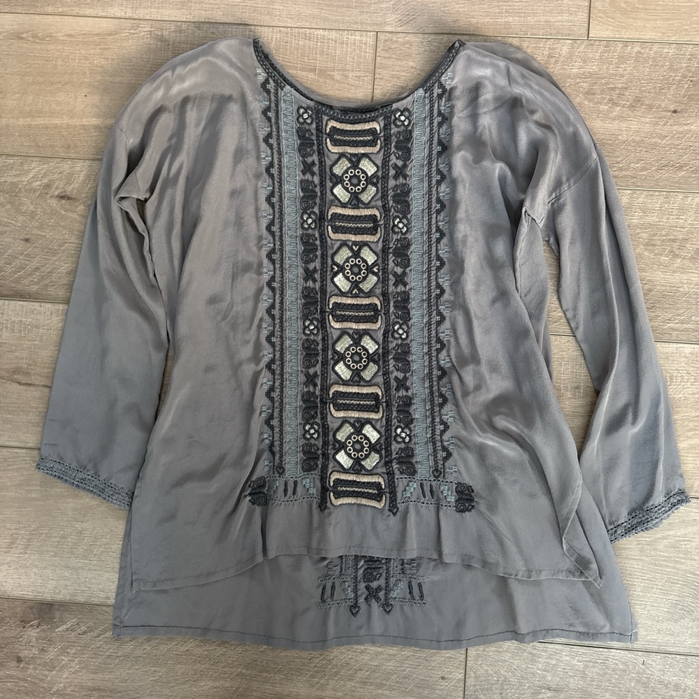 Johnny Was Alka Silk Blouse